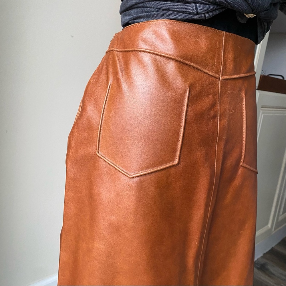 Anne Klein Western Leather Skirt - Picture 10 of 16